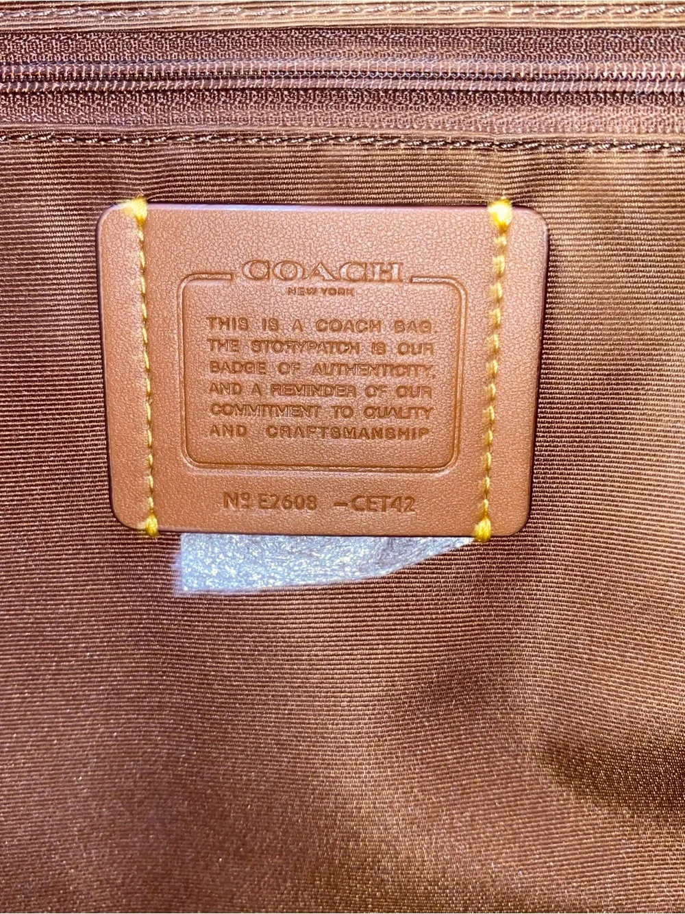 Coach Suede Satchel purse Large Rowan New